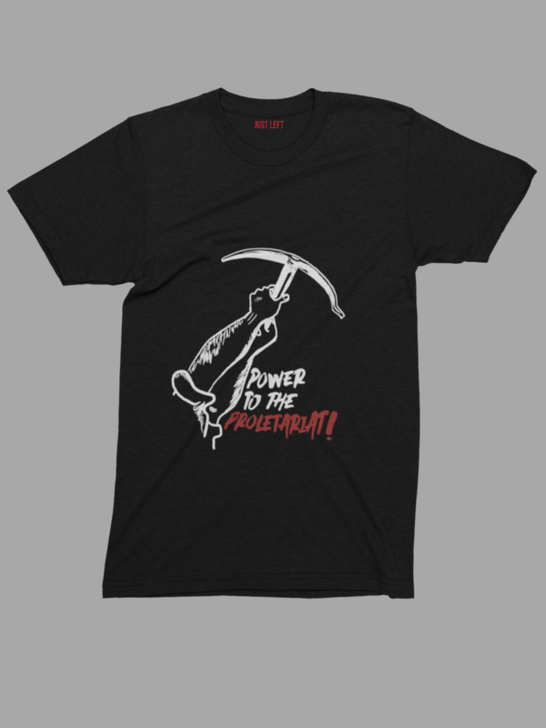 proletariat power tshirt black